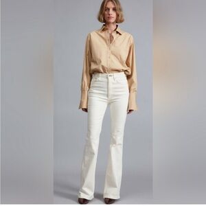 NWT RAG AND BONE Casey High Rise White Flare Jeans Size 31